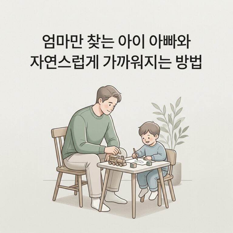 ai thumbnail minimal 엄마만 찾는 아이 아빠와 자연스럽게 가까워지는 방법 1788698147