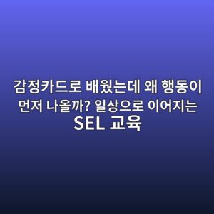 감정카드로 배웠는데 왜 행동이 먼저 나올까? 일상으로 이어지는 SEL 교육 1 eab090eca095ecb9b4eb939ceba19c ebb0b0ec9ba0eb8a94eb8db0 ec999c ed9689eb8f99ec9db4 eba8bceca080 eb8298ec98aceab98c ec9dbcec8381ec9cbc 1789615959